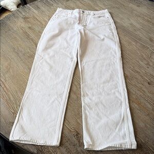 Hudson Faye Straight White Jeans 30